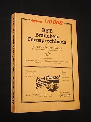 BFB Branchen-Fernsprechbuch zum Amtlichen Fernsprechbuch für den Bezirk der Landespostdirektion B...