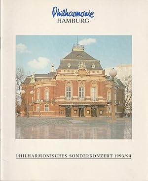 Bild des Verkufers fr Programmheft PHILHARMONISCHES SONDERKONZERT 1993 / 94 zum Verkauf von Programmhefte24 Schauspiel und Musiktheater der letzten 150 Jahre
