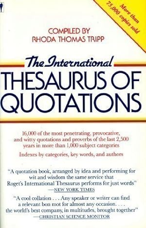 Bild des Verkufers fr The International Thesaurus of Quotations zum Verkauf von Redux Books