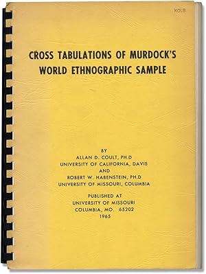 Immagine del venditore per Cross Tabulations of Murdock's World Ethnographic Sample venduto da Ian Brabner, Rare Americana (ABAA)