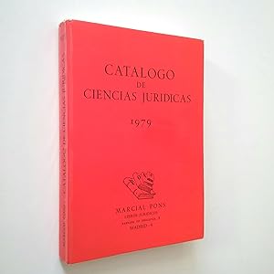 Imagen del vendedor de Catlogo de ciencias jurdicas 1979 a la venta por MAUTALOS LIBRERA
