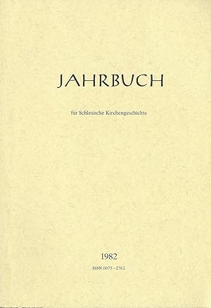 Bild des Verkufers fr Jahrbuch fr Schlesische Kirchengeschichte; Neu Folge; Band 61 / 1982 zum Verkauf von Bcherhandel-im-Netz/Versandantiquariat