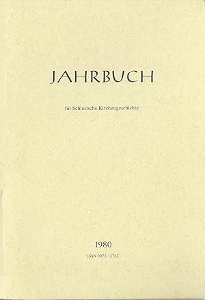 Bild des Verkufers fr Jahrbuch fr Schlesische Kirchengeschichte; Neu Folge; Band 59 / 1980 zum Verkauf von Bcherhandel-im-Netz/Versandantiquariat