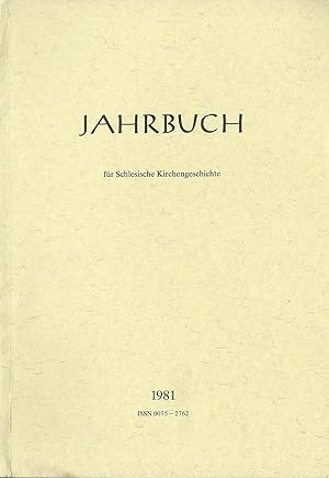 Bild des Verkufers fr Jahrbuch fr Schlesische Kirchengeschichte; Neu Folge; Band 60 / 1981 zum Verkauf von Bcherhandel-im-Netz/Versandantiquariat