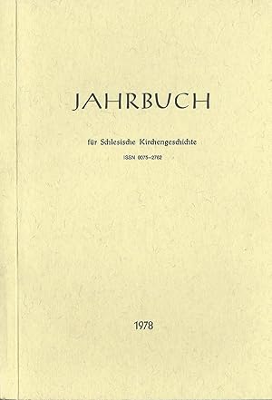 Bild des Verkufers fr Jahrbuch fr Schlesische Kirchengeschichte; Neu Folge; Band 57 / 1978 zum Verkauf von Bcherhandel-im-Netz/Versandantiquariat