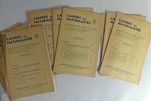 9 x Cahiers des Naturalistes. Bulletin des Naturalistes Parisiens, Nouvelle Serie. - Tome 23 1967...