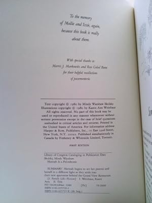 Love from Your Friend, Hannah by Mindy Warshaw Skolsky Love from Your Friend, Hannah by Mindy Warshaw Skolsky