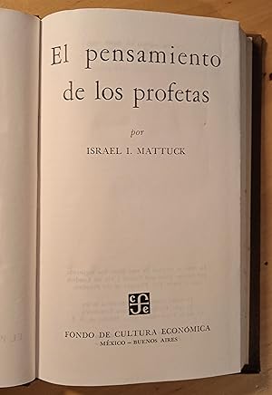 Seller image for El pensamiento de los profetas for sale by Llibres Bombeta