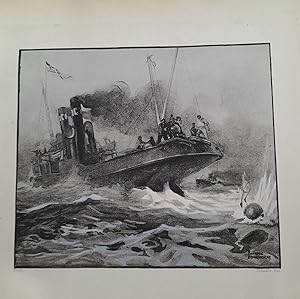 Imagen del vendedor de MARINE GRAVURE FOUQUERAY 1930 MILITAIRE GUERRE 14 18 ENGRAVING F01 a la venta por Librairie RAIMOND