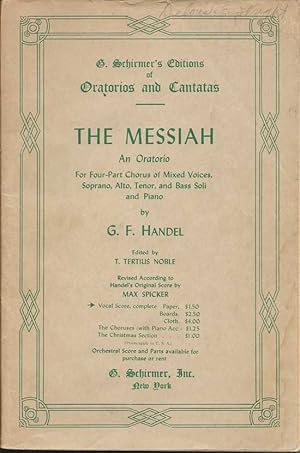 The Messiah. An Oratorio
