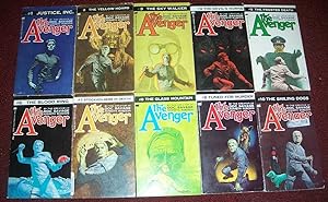 Bild des Verkufers fr The Avenger Books #1-10: 1-Justice Inc., 2-The Yellow Hoard, 3-The Sky Walker, 4-The Devil's Horns, 5-The Frosted Death, 6-The Blood Ring, 7-Stockholders in Death, 8-The Glass Mountain, 9-Tuned for Murder, 10-The Smiling Dogs (10 books) zum Verkauf von Easy Chair Books