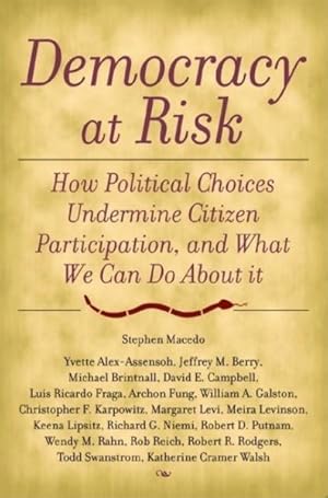 Seller image for Democracy At Risk : How Political Choices Undermine Citizen Participation, And What We Can Do About It for sale by GreatBookPrices