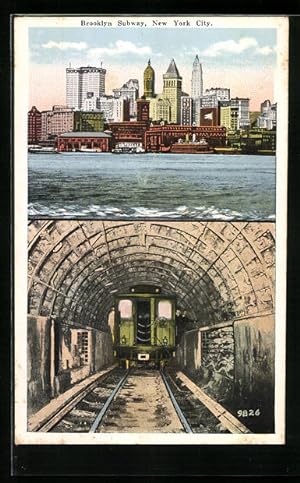Image du vendeur pour Ansichtskarte New York City, Brookly Subway, Panorama mis en vente par Bartko-Reher