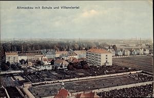 Ansichtskarte / Postkarte Altmockau Mockau Leipzig in Sachsen, Schule und Villenviertel