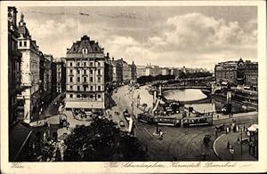 Ansichtskarte / Postkarte Wien 1 Innere Stadt, Schwedenplatz, Kuranstalt Dianabad, Straßenbahn