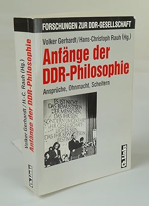 Seller image for Anfnge der DDR-Philosophie. for sale by Antiquariat Dorner