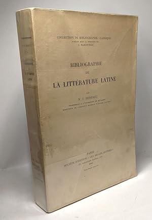 Seller image for Bibliographie de la littrature latine - coll. de bibliographie classique for sale by crealivres