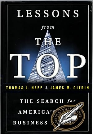 Seller image for Lessons from the Top: The Search for America's Best Business Leaders - signed copy for sale by Michael Moons Bookshop, PBFA