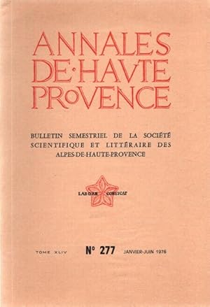 Annales de Haute-Provence . UN BARCELONNETTE AU MEXIQUE. TOME XLIV.No 277