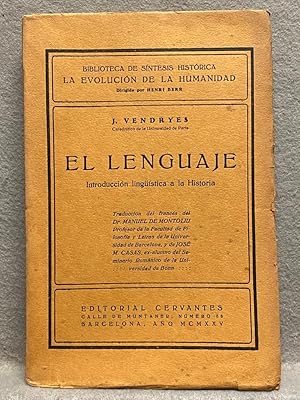 EL LENGUAJE. Introducción lingüística a la Historia.