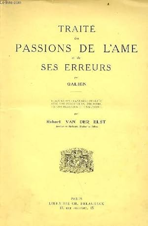 Image du vendeur pour Trait des passions de l'ame et de ses erreurs. mis en vente par Le-Livre