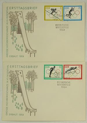 2 x Dekorativer Ersttagsbrief Olympische Winterspiele Innsbruck 1964,