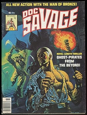 Seller image for Doc Savage Man of Bronze 4 Magazine Tony DeZuniga Marie Severin art Frazetta ad for sale by CollectibleEntertainment