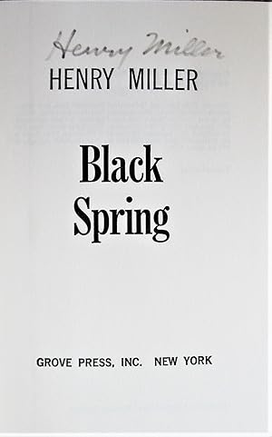 Black Spring.