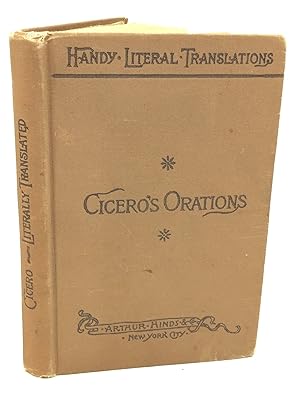 Seller image for SELECT ORATIONS OF CICERO Literally Translated with Explanatory Notes for sale by Kubik Fine Books Ltd., ABAA