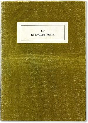 Seller image for For Reynolds Price, 1 February 1983 for sale by Lorne Bair Rare Books, ABAA