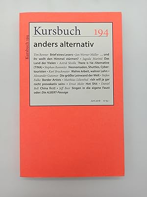 Immagine del venditore per Kursbuch 194: anders alternativ venduto da Armoni Mediathek