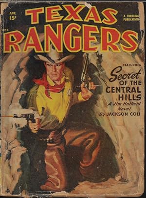 Imagen del vendedor de TEXAS RANGERS: April, Apr. 1949 ("Secret of The Central Hills") a la venta por Books from the Crypt