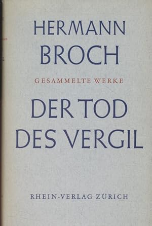 Bild des Verkufers fr Der Tod des Vergil. Roman. Gesammelte Werke. zum Verkauf von Fundus-Online GbR Borkert Schwarz Zerfa