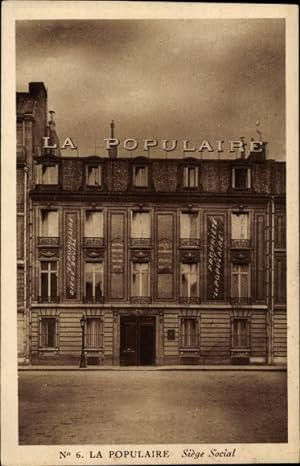 Ansichtskarte / Postkarte Paris, La Populaire, Siege Social