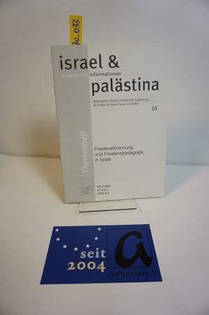 Seller image for Friedensforschung und Friedenspdagogik in Israel. Sonderheft 58. for sale by AphorismA gGmbH