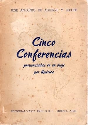 Seller image for Cinco conferencias pronunciadas en un viaje por Amrica . for sale by Librera Astarloa