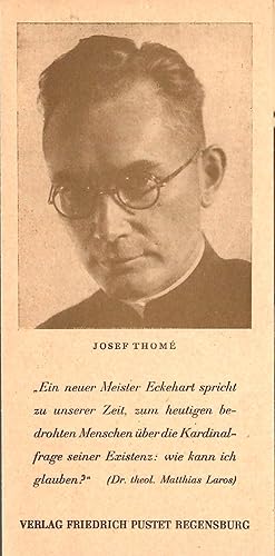 Bild des Verkufers fr Werbeprospekt Buchhandel: Josef Thom; Beschreibung verschiedener seiner Bcher zum Verkauf von Walter Gottfried