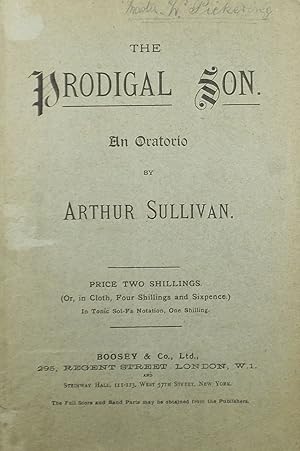 Seller image for The Prodigal Son, An Oratorio, Vocal Score for sale by Austin Sherlaw-Johnson, Secondhand Music