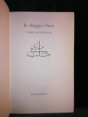 Imagen del vendedor de Aleppo Once, a la venta por Crouch Rare Books