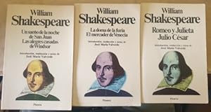 Imagen del vendedor de UN SUEO DE LA NOCHE DE SAN JUAN. LAS ALEGRES CASADAS DE WINDSOR. LA DOMA DE LA FURIA. EL MERCADER DE VENECIA. ROMEO Y JULIETA. JULIO CESAR. 3 TOMOS; 6 EUROS. a la venta por Libreria Lopez de Araujo