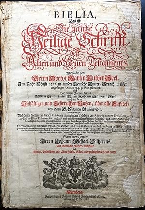 [Biblia Germanica] Biblia, Das ist: Die gantze Heilige Schrifft deß Alten und Neuen Testaments, w...