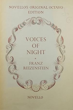 Imagen del vendedor de Voices of Night, Cantata for Soprano and Baritone Soli, Chorus and Orchestra, Vocal Score a la venta por Austin Sherlaw-Johnson, Secondhand Music