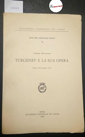AA. VV., Turgenev e la sua opera, Accademia Nazionale dei Lincei, 1980