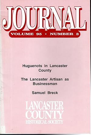 Imagen del vendedor de Journal of the Lancaster County Historical Society. Volume 95, No. 3: Summer, 1993 a la venta por Dorley House Books, Inc.