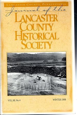 Imagen del vendedor de Journal of the Lancaster County Historical Society. Volume 99, No. 4: Winter, 1998 a la venta por Dorley House Books, Inc.