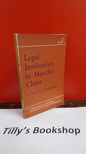 Bild des Verkufers fr Legal Institutions In Manchu China zum Verkauf von Tilly's Bookshop