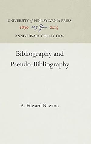 Imagen del vendedor de Bibliography and Pseudo-Bibliography (Anniversary Collection) a la venta por Redux Books