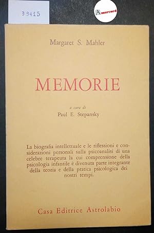 Mahler Margaret S., Memorie, Astrolabio, 1990
