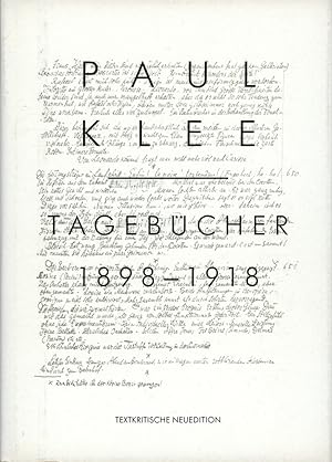 Bild des Verkufers fr Tagebcher 1898 - 1918. Textkritische Neuedition. Herausgegeben von der Paul-Klee-Stiftung Kunstmuseum Bern. Bearbeitet von Wolfgang Kersten. zum Verkauf von Antiquariat Lenzen