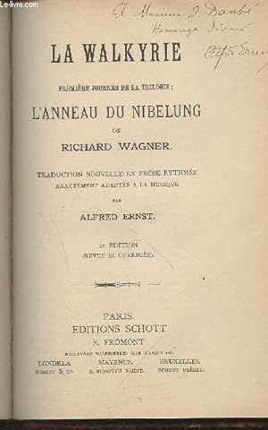 Imagen del vendedor de La walkyrie- Premire journe de la trilogie: L'anneau du Nibelung a la venta por Le-Livre